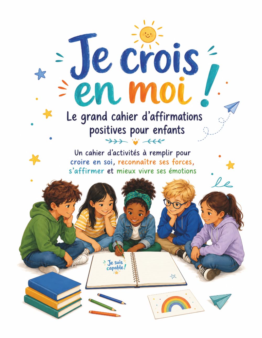 Je crois en moi ! Affirmations positives et cahier d’activités confiance en soi enfant: Estime de soi, émotions, courage, gratitude, relaxation, développement personnel, cadeau enfant et pré ado