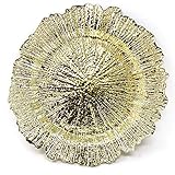 Allgala 13-Inch 6-Pack Heavy Quality Round Charger Plates-Reef Gold-HD80331