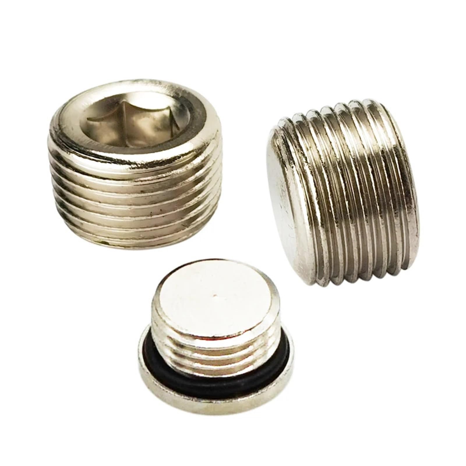 Adaptador de conector de acoplador de cabeza hexagonal for tubería de latón, rosca macho de 1/8, 1/4, 3/8, 1/2 y 3/4 pulgadas, de hierro y cobre, M5, 10 unidades(Brass M5)