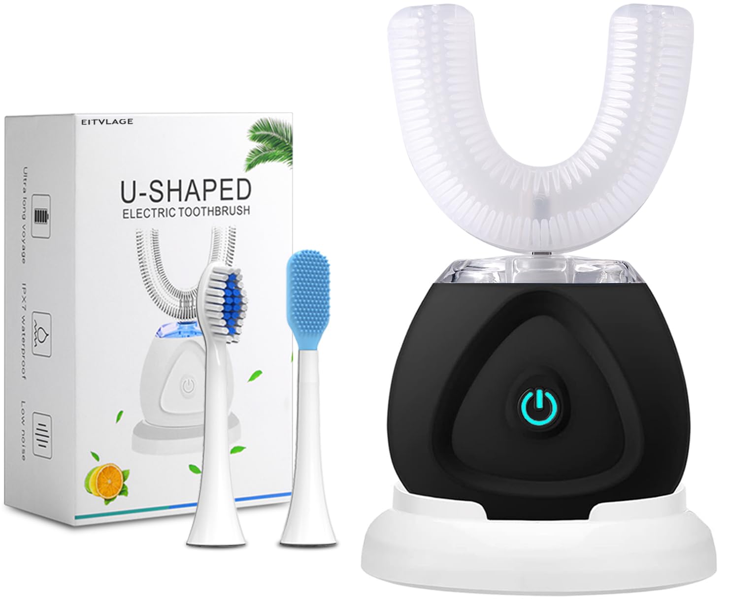 360 Ultrasonic Toothbrush, Automatic Toothbrushes Auto Sonic Tooth Brush, Teeth whitening Brush with Timer & Wireless Charging 360° Ultrasonic Electric Toothbrush for Adult