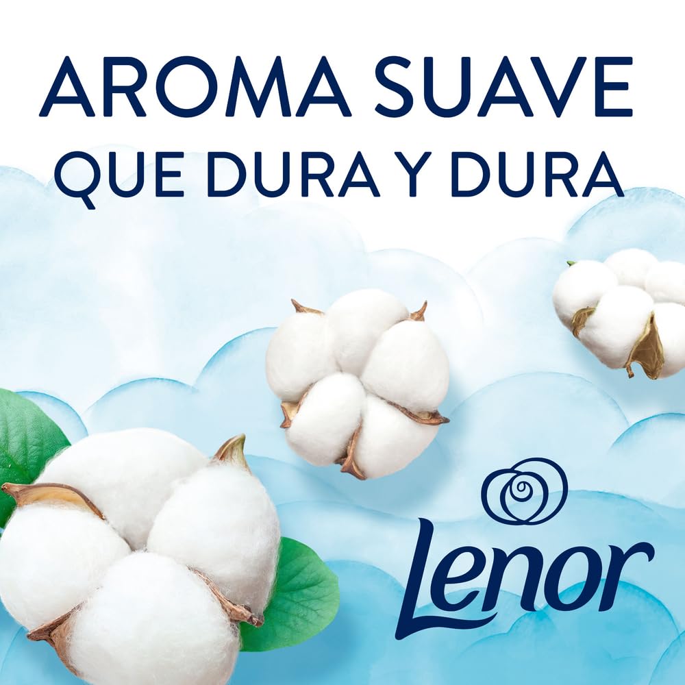 Lenor UNstoppables Perlas de Perfume para la Ropa, 96 Lavados (6 x 195g), Suavizante con Fragancia Frescor Algodon, Potenciador de Frescor