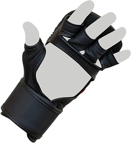 Miniatura 7 de Combat Corner MMA Spar Guantes para Hombre y Mujer - MMA, Kickboxing, Muay Thai Sparring Guantes de Entrenamiento Negro