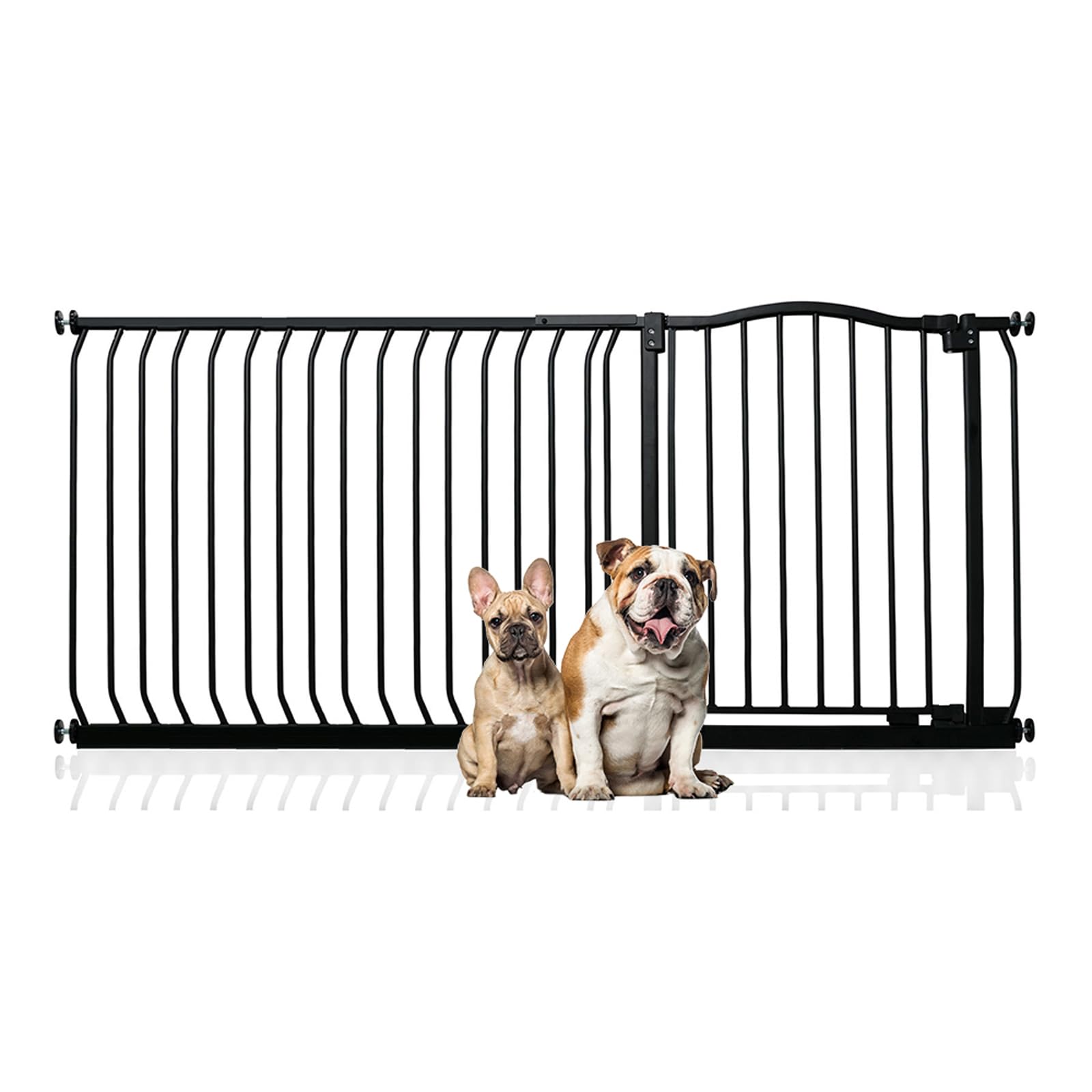Bettacare Curved Top Dog Gate, 161cm - 170cm, Matt Black, Pressure Fit Pet Gate for Puppy and Dog, Easy Installation — view 53