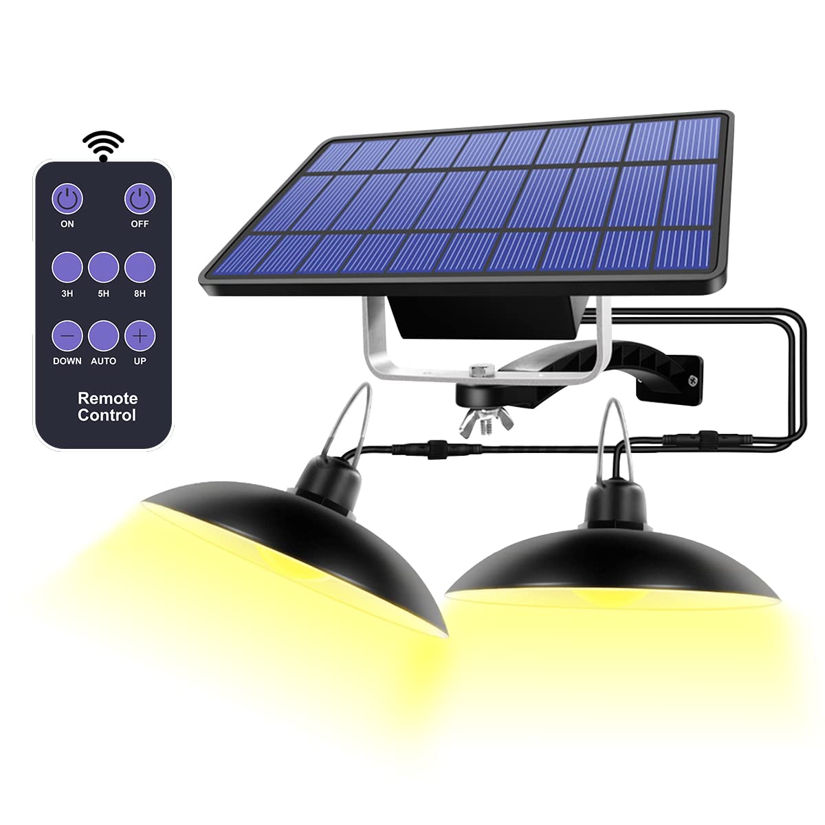 Epyz Solar Light Outdoor Waterproof Hanging Indoor Lamp for Coops, Patio, Corridor Shed Barn Gazebo with Double Head [ Warm Yellow Light, 2 Head, 32LED ] (B093GSHJ84) Amazon Price History, Amazon Price Tracker