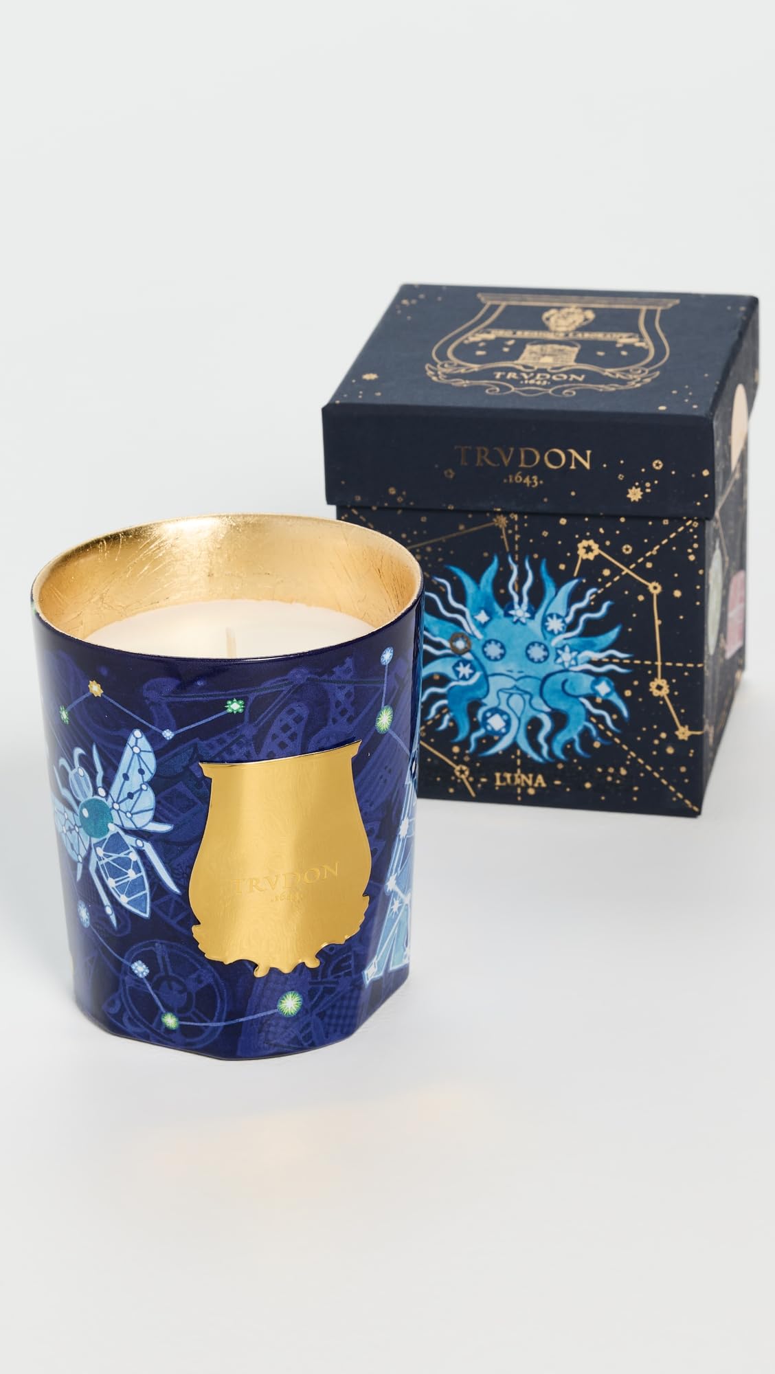 Trudon Candela Luna da donna, fiore di Natale, blu, 270 g