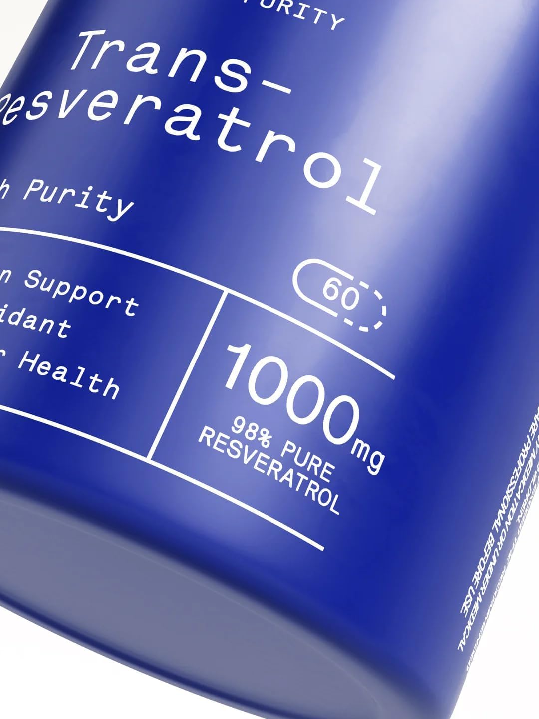 Welzo Ultra-Hochreines Trans-Resveratrol 1000mg Kapseln | 98% Standardisierter Japanischer Staudenknöterich-Extrakt | Vegetarische Kapseln | 60 Stück