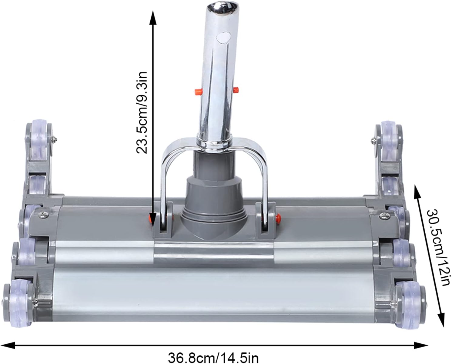 Alomejor Pool Vacuum Cleaner Durable Aluminum Alloy Suction Head for Convenient 14in for All Swimming Pools