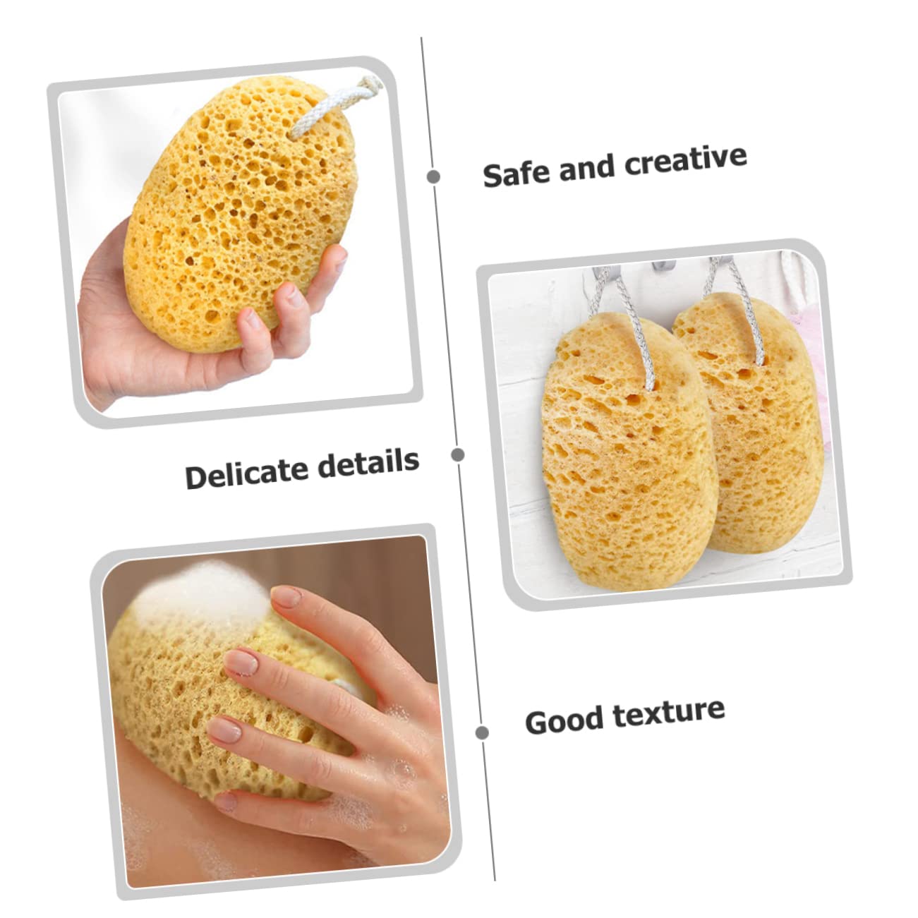 minkissy 10piezas Esponja Exfoliante De Baño Esponja De Para Limpieza Corporal y Absorbente Para Pieles Sensibles Herramienta De Baño Natural