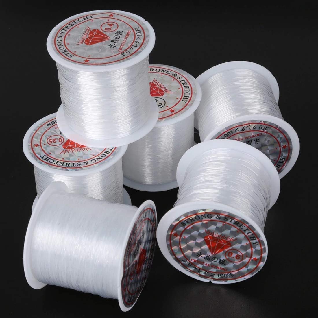 1x, Transparent Clear Color, 1 Pc Only, Non - Stretch Fish Line Wire Nylon String Beading Cord Thread for Jewelry(1x, Transparent Clear Color)