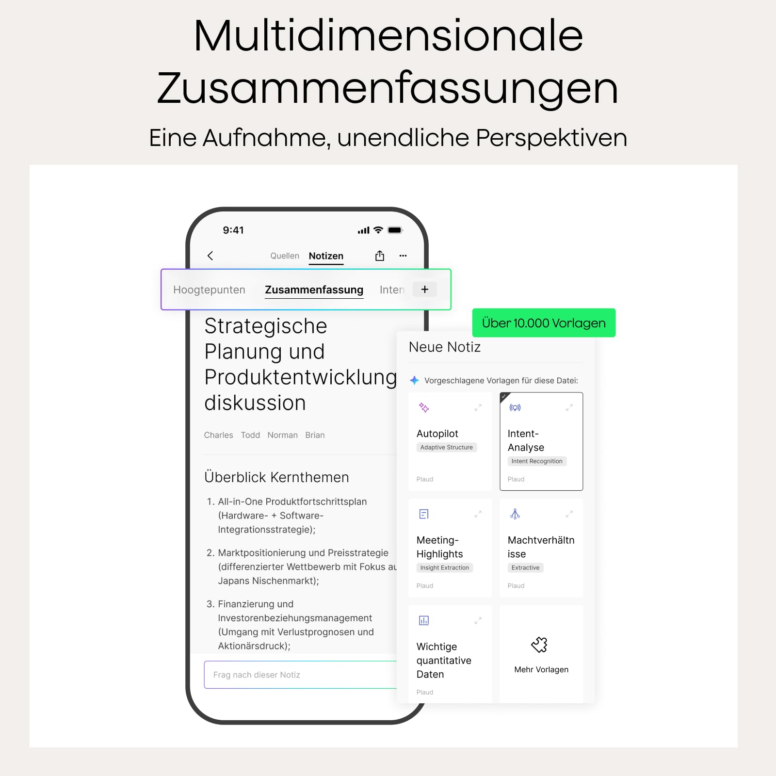 Plaud Note Pro KI Digitales Diktiergerät Aufnahmegerät mit KI Schreibfunktion und Zusammenfassen für Profis & Teams