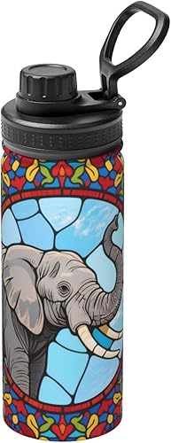 Hervidor de agua aislado de acero inoxidable con diseño de elefante  Botella de agua divertida con aislamiento  Ideal para deportes y viajes