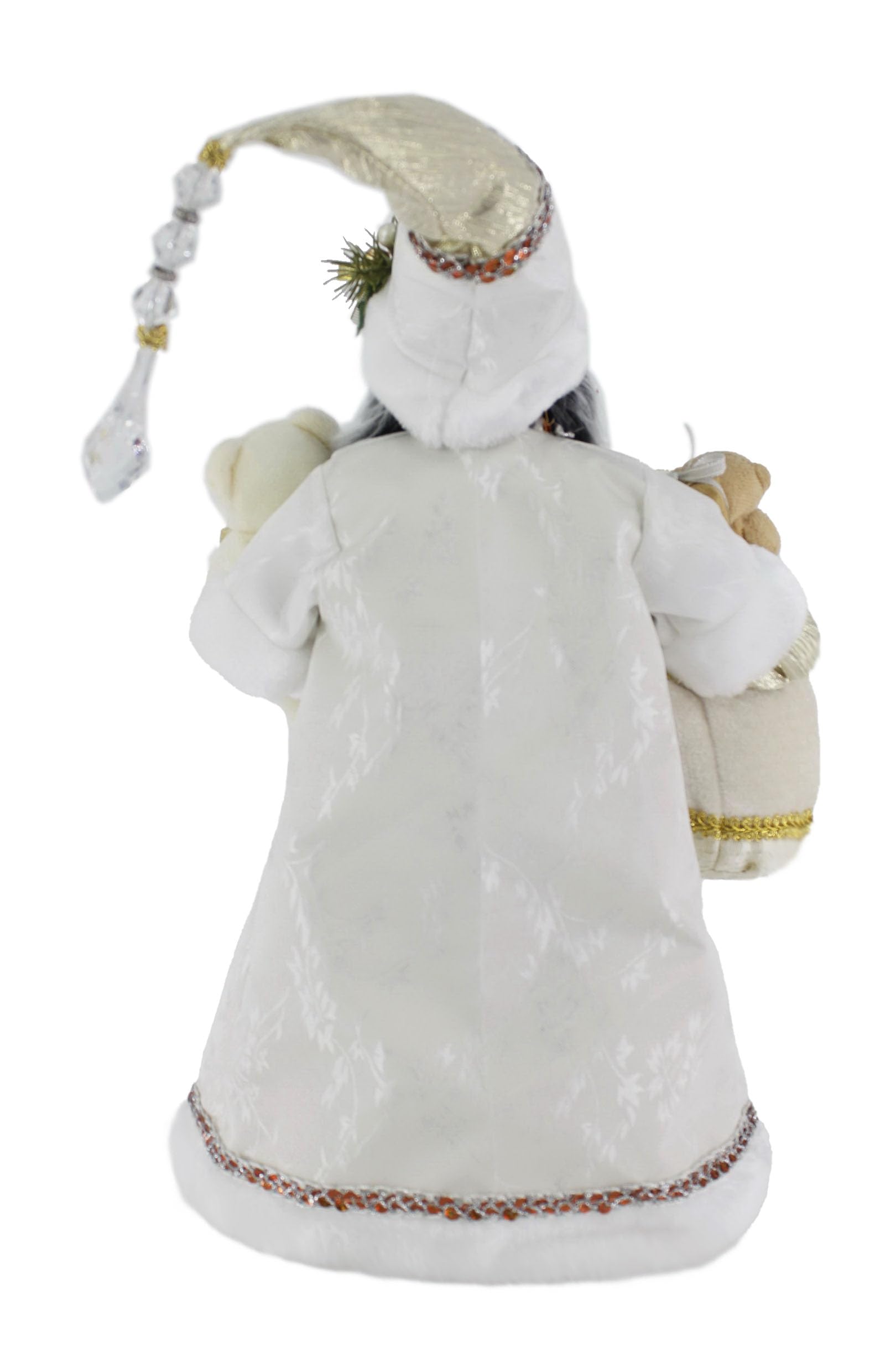 Windy Hill Collection 14 Inch Coastal African American Angel Christmas Tree Topper - Seashell & Turquoise Design
