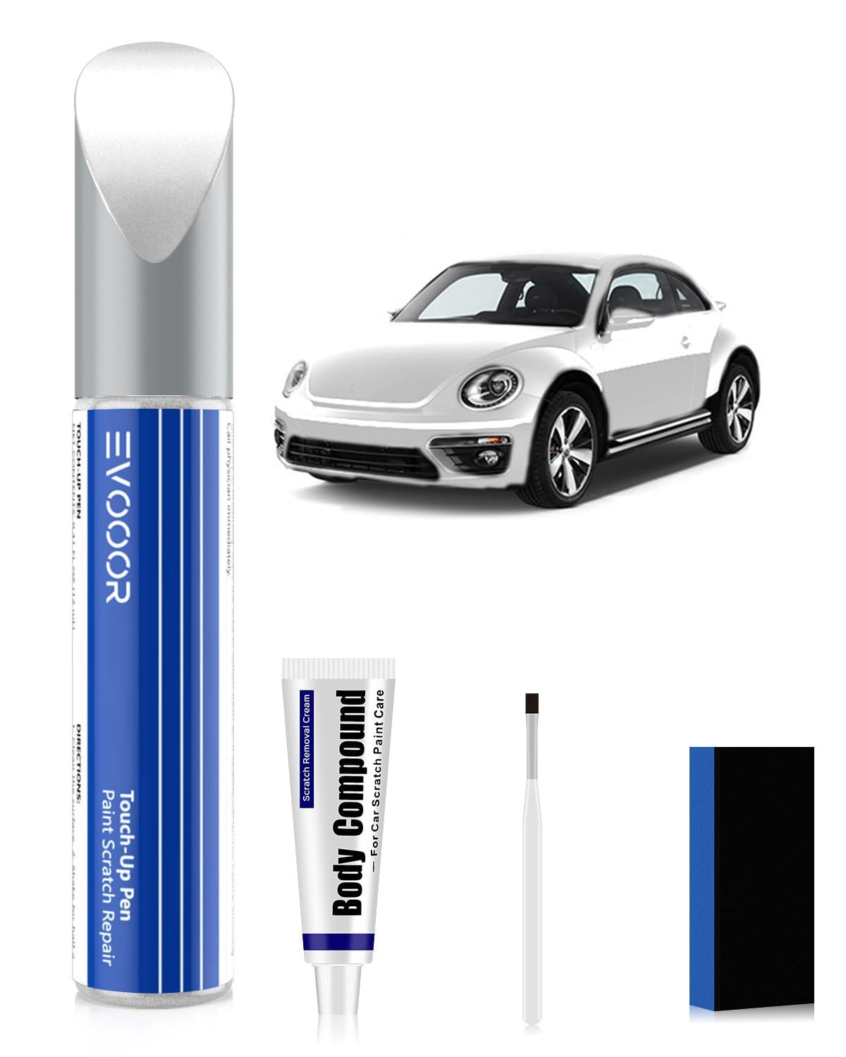 (L0K1) Oryxweiss Perl/Oryx White Perl Kit di ritocco della vernice dell'auto con rimozione dei graffi per Volkswagen/VW, riparazione dei graffi per l'auto, soluzione di riparazione rapida e semplice