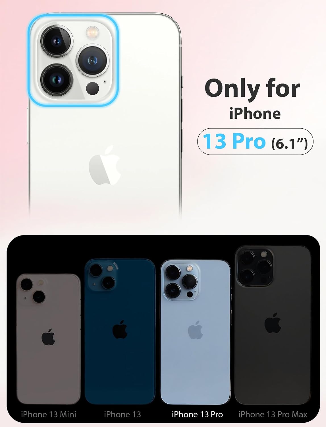 VIROMO Mirror Case (for iPhone 13 Pro) with Screen Protectors (2 Pack) image 2