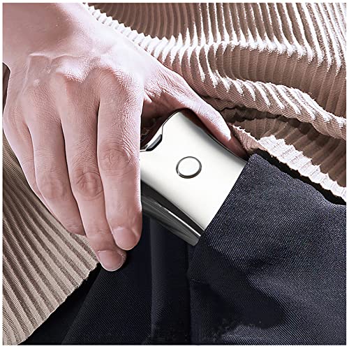Electric Mini Travel Shaver For Men - Pocket Size Washable Electronic Razor - Mens Rechargeable Portable Cordless Shaving Face Beard - Wet & Dry Rotary Electrical Shave (Silver) #TOP4