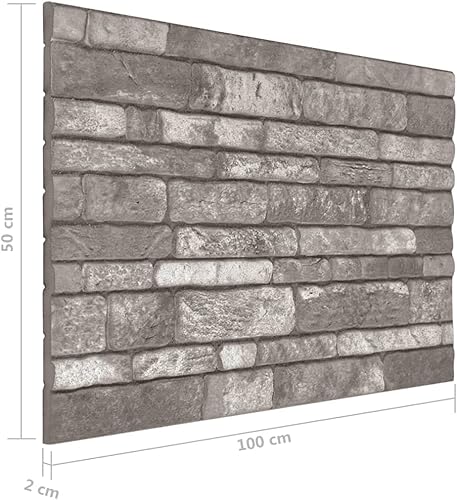 Miniatura 7 de 3D Wall Panels with Dark Gray Brick Design 10 pcs EPS,12 KG,149584