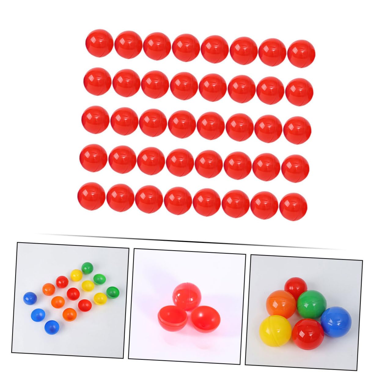 GAROZATION Reusable Pvc Raffle Drawing Balls 50pcs Pink Balls for Pit Openable Party Game