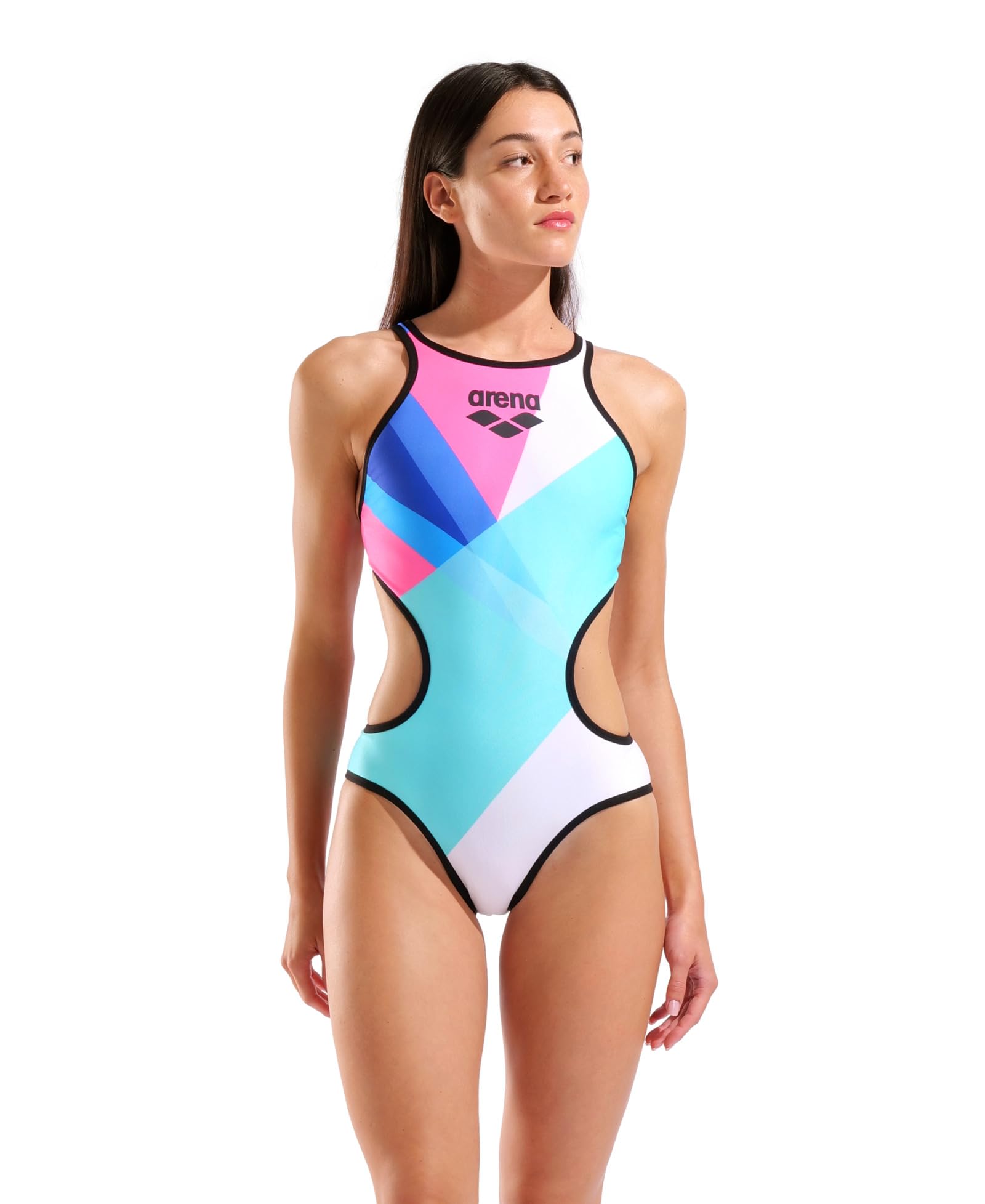ARENA W ONE Placement Swimsuit TECH Back Black