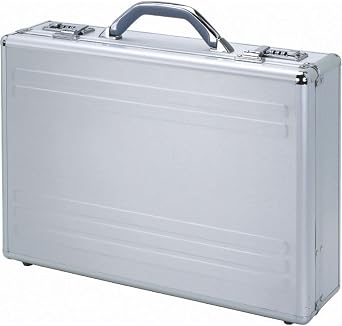 Alumaxx Kronos Padded Attache Case for Laptop - Silver Aluminium