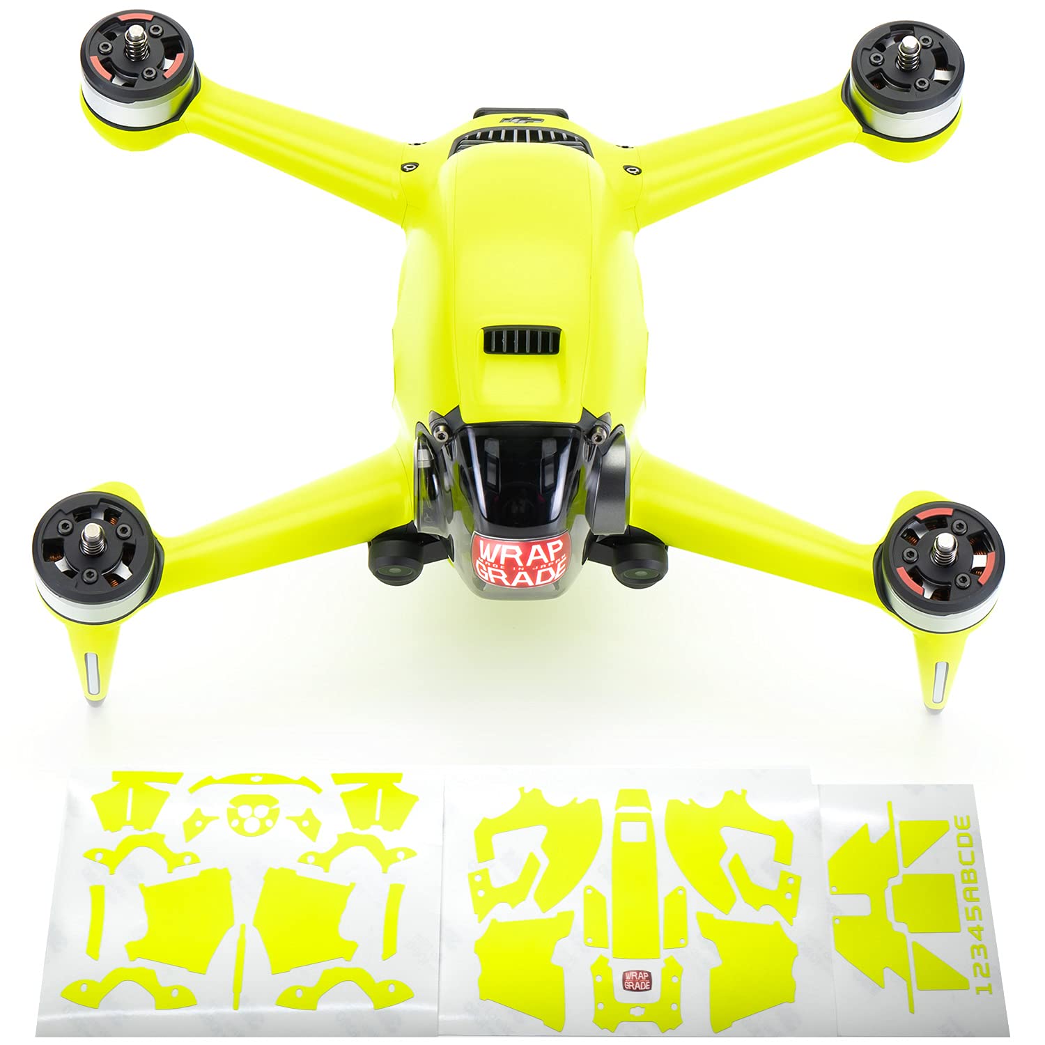 WRAPGRADE Skin Compatible with DJI FPV | Full-wrap (NEON YELLOW)