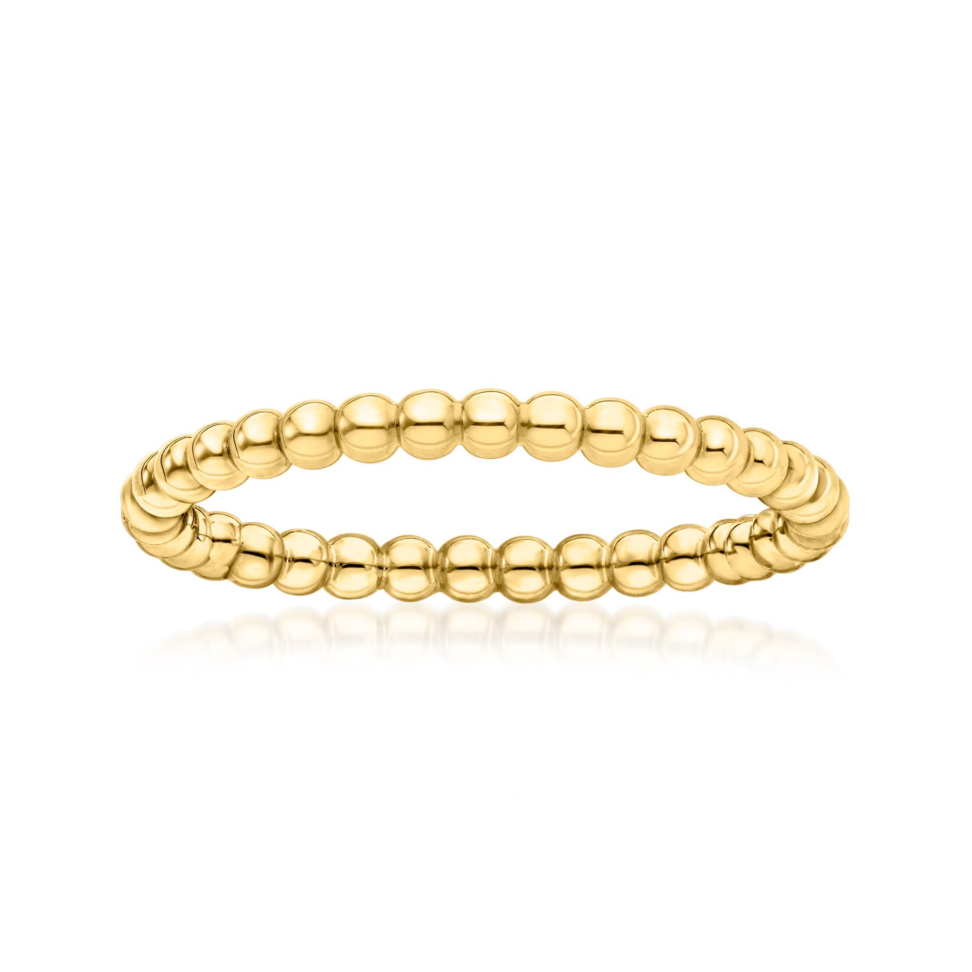 Pure Collection by Ross-Simons Italian 2mm 14kt Yellow Gold Bead Ring