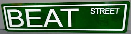 Beat Street Metal Street Sign 6 x 24 Break Dancing DJ Retro Graffiti Rap Music 1980 80's Rhythm Man CAVE BAR Garaje Tienda Restaurante Estudio Arte