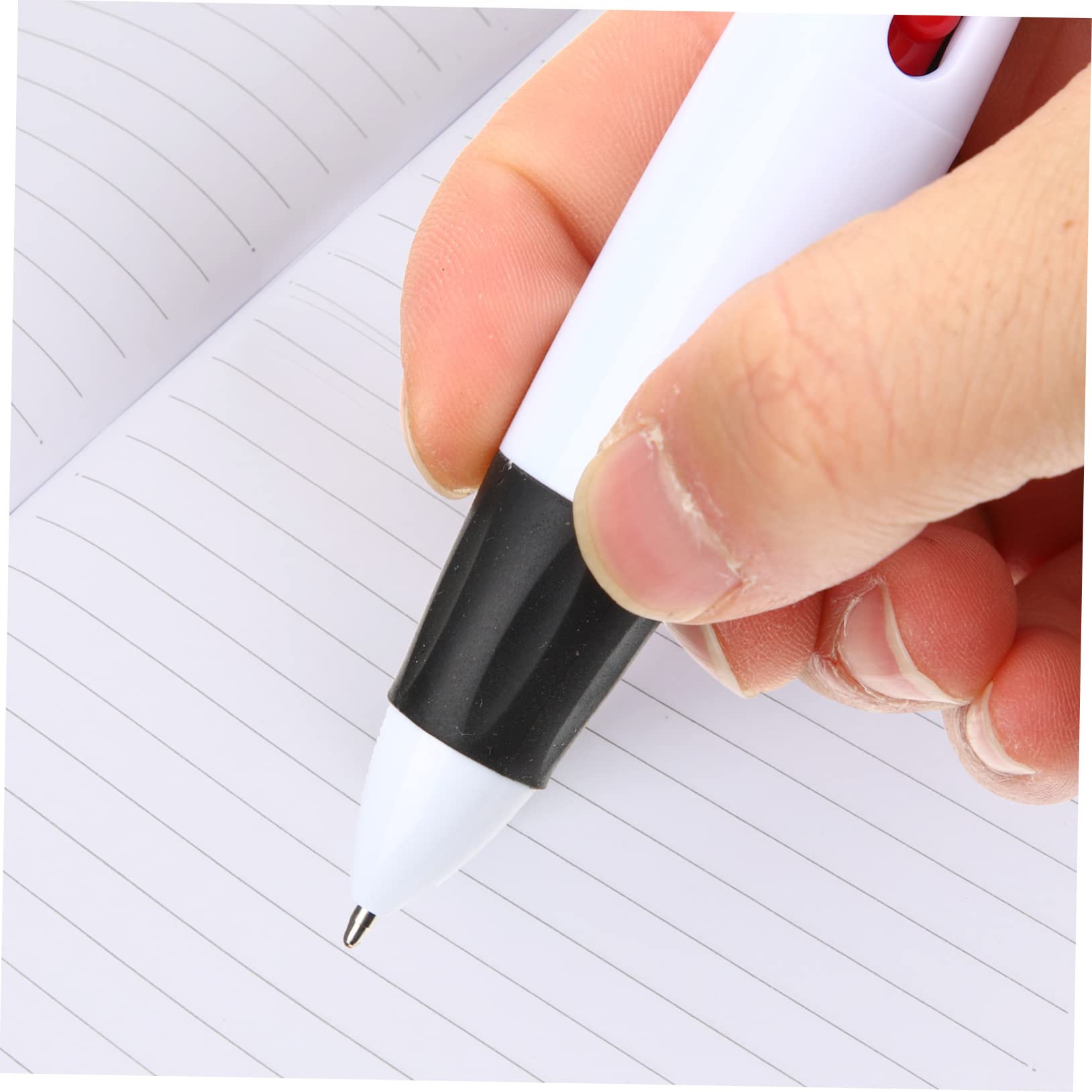 NUOBESTY 4 Ensembles Stylo À Bille Accessoires Stylos Noirs Pointe Fine Recharges Stylos À Lanière Surligneurs Multi Décor Effaçables Rétractable Plastique Black 10 Pièces * 4