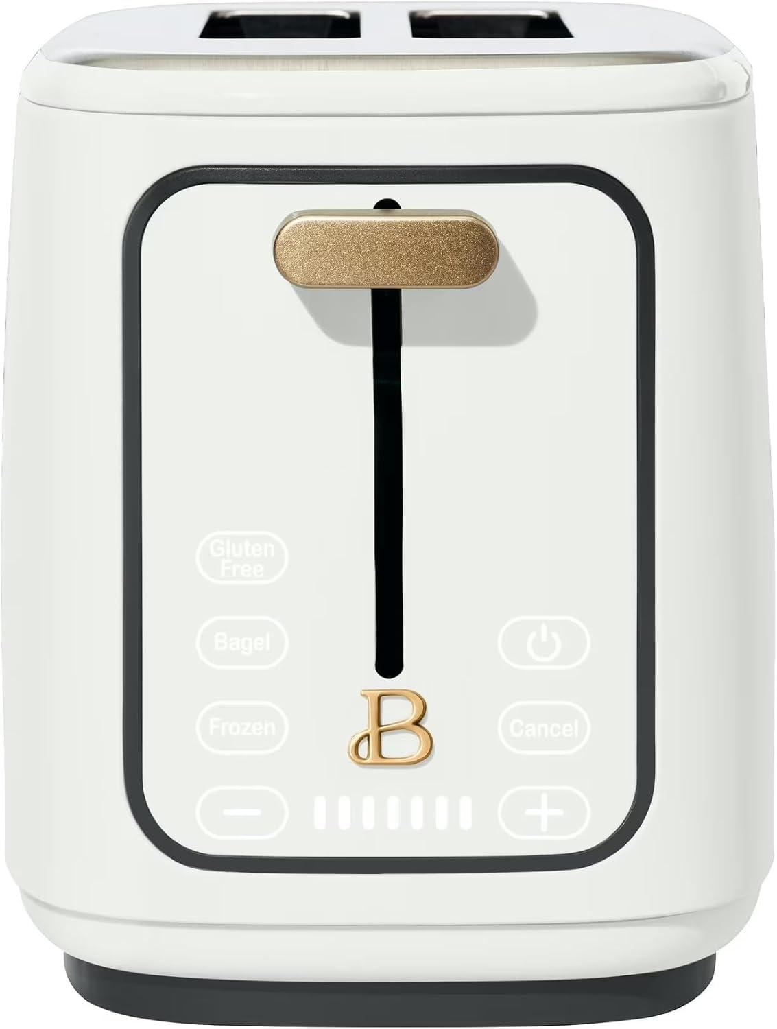 2 Slices Toaster with Touch-Activated Display, 7 Browning Settings, Bagel &amp; Frozen Bread Presets, Slide-Out Crumb Tray Stylish Kitchen Toaster (Porcini-Taupe) (White Icing)