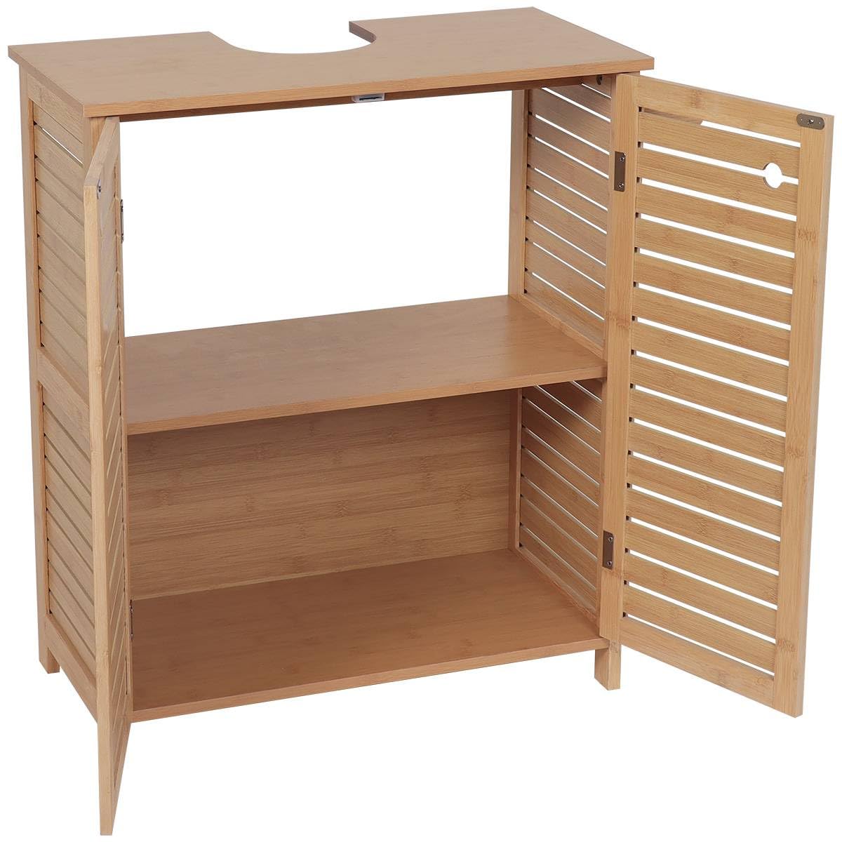 TENDANCE Szafka pod umywalkę 2-drzwiowa i 1 półka wewnętrzna wys. 70 cm - naturalna