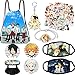 The Promised Neverland Merch, sac à dos, autocollants, porte-clés, support de téléphone, épingles, masques, bracelet (A)