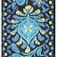 Blue Flower Woven
