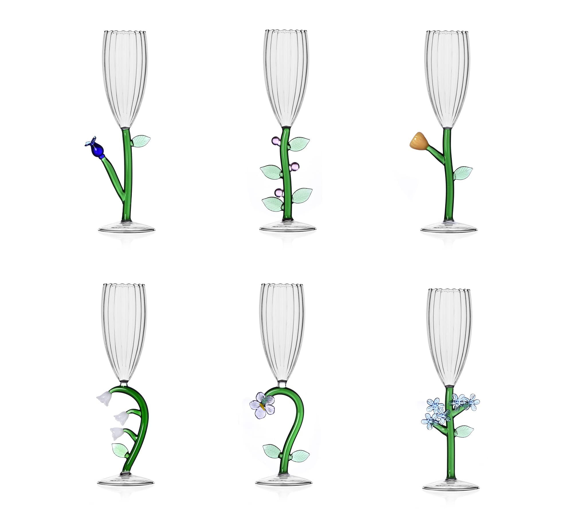Ichendorf Botanica Set of 6 Optical Flutes