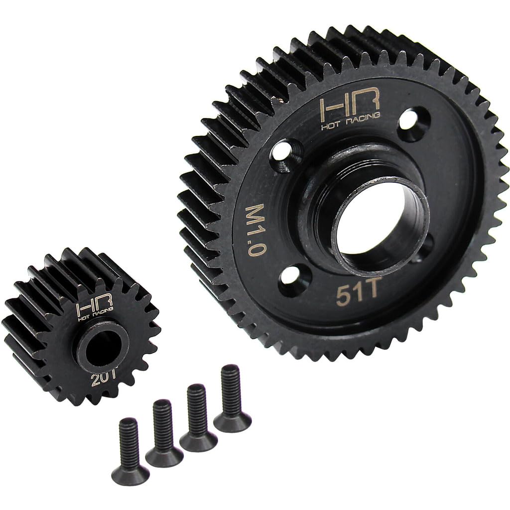Hot Racing SXMX5120M01 Steel Center Diff Gear Set 20/51T Mod 1