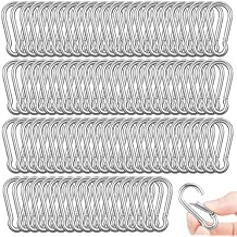 200PCS 2" Carabiner, M5x3/16 Heavy Duty Galvanized Steel Spring Snap Hook Carabiner Clips with 220lbs Load Capacity for Hammock Swing,Dog Leashes, Water Bottle and Outdoor Activities