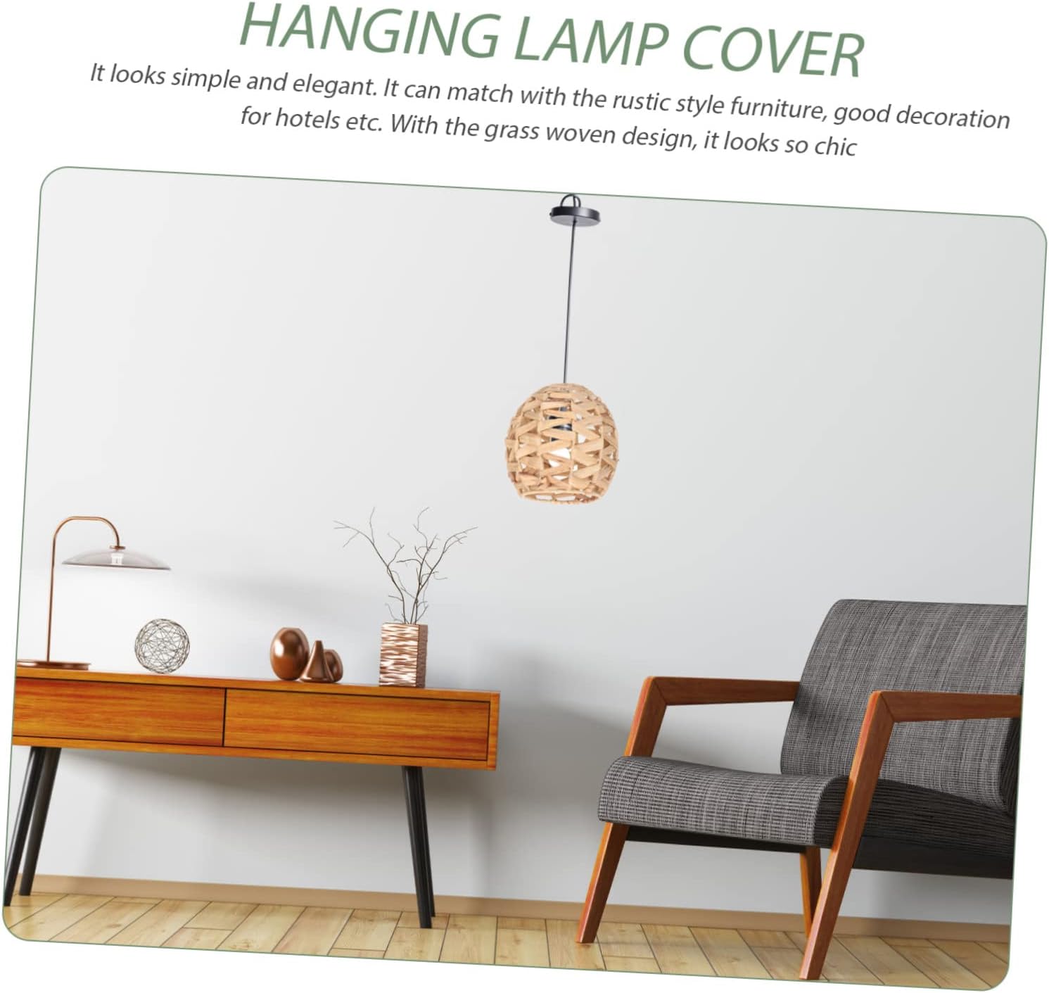 Gadpiparty 2pcs Boho Wall Decor Chinese Design Simple Lamp Shade Rustic Style Light Cover