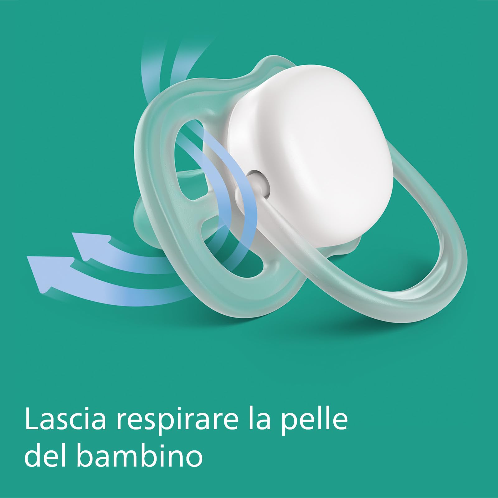 Ciuccio Philips Avent ultra air - 2 ciucci leggeri e traspiranti per bambini da 18 mesi in su, senza BPA, con custodia da trasporto per sterilizzatore (modello SCF349/22)