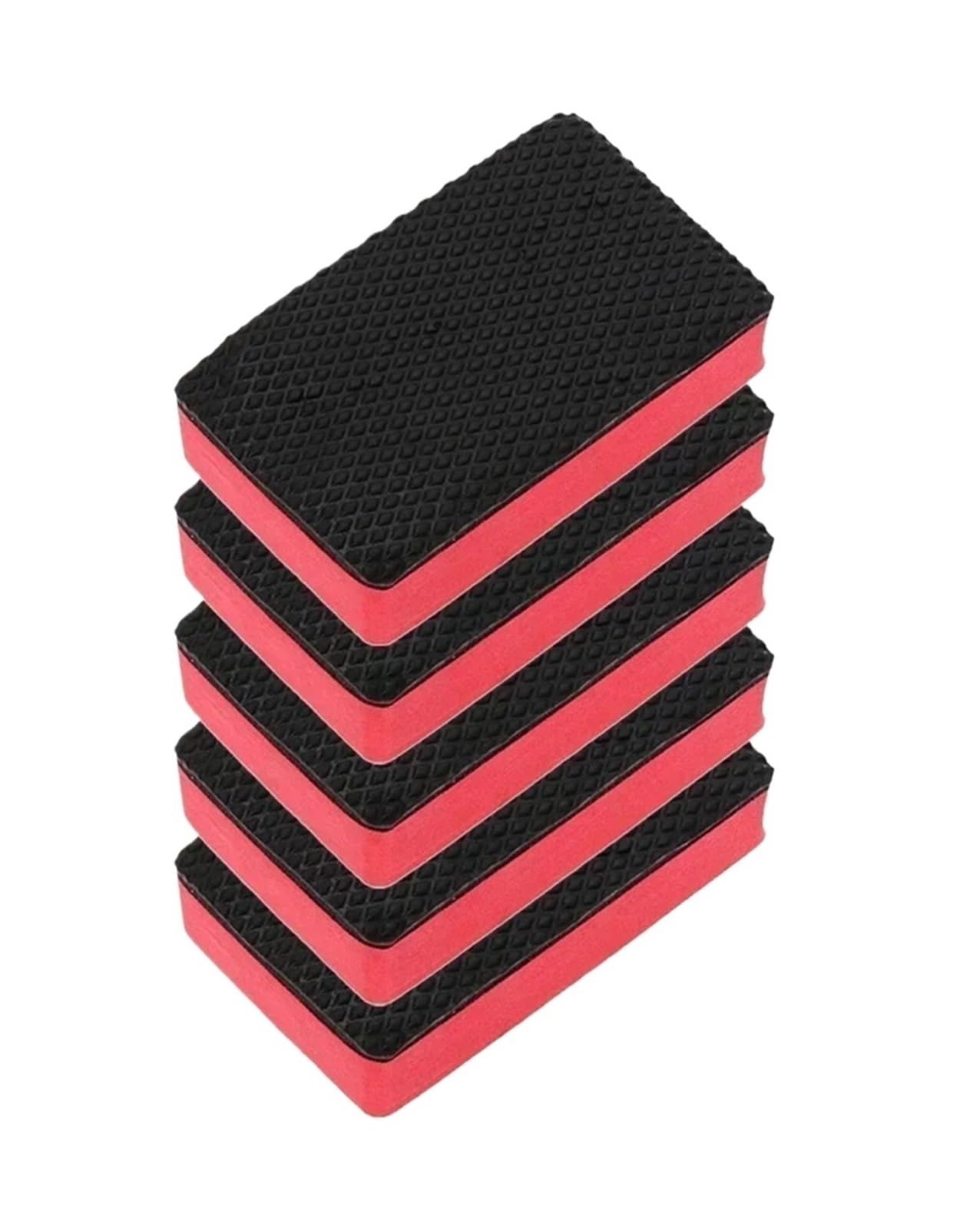 5 szt. Gąbka do czyszczenia samochodu, gąbka, blok woskowania i polerowania, akcesoria detali samochodowych(Red 5pcs)