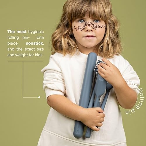 Miniatura 4 de Tampoco Real Kids - Juego de cocina y hornear  Herramientas de cocina Montessori para cocinar de verdad con utensilios de silicona aptos para