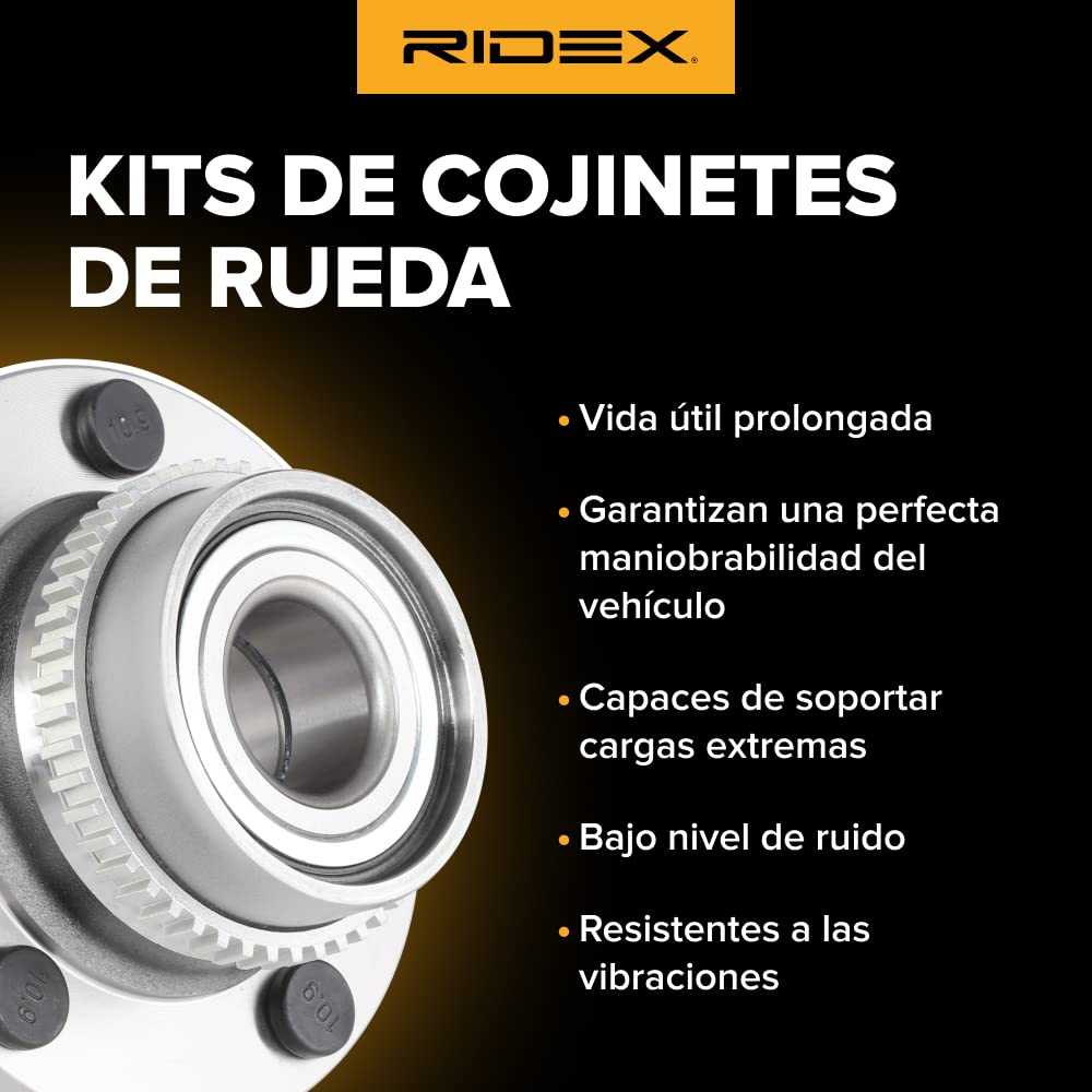 RIDEX 654W0490 Juego de cojinete de rueda Delantero, ambos lados Compatible con AUDI A3 Sportback 8YA