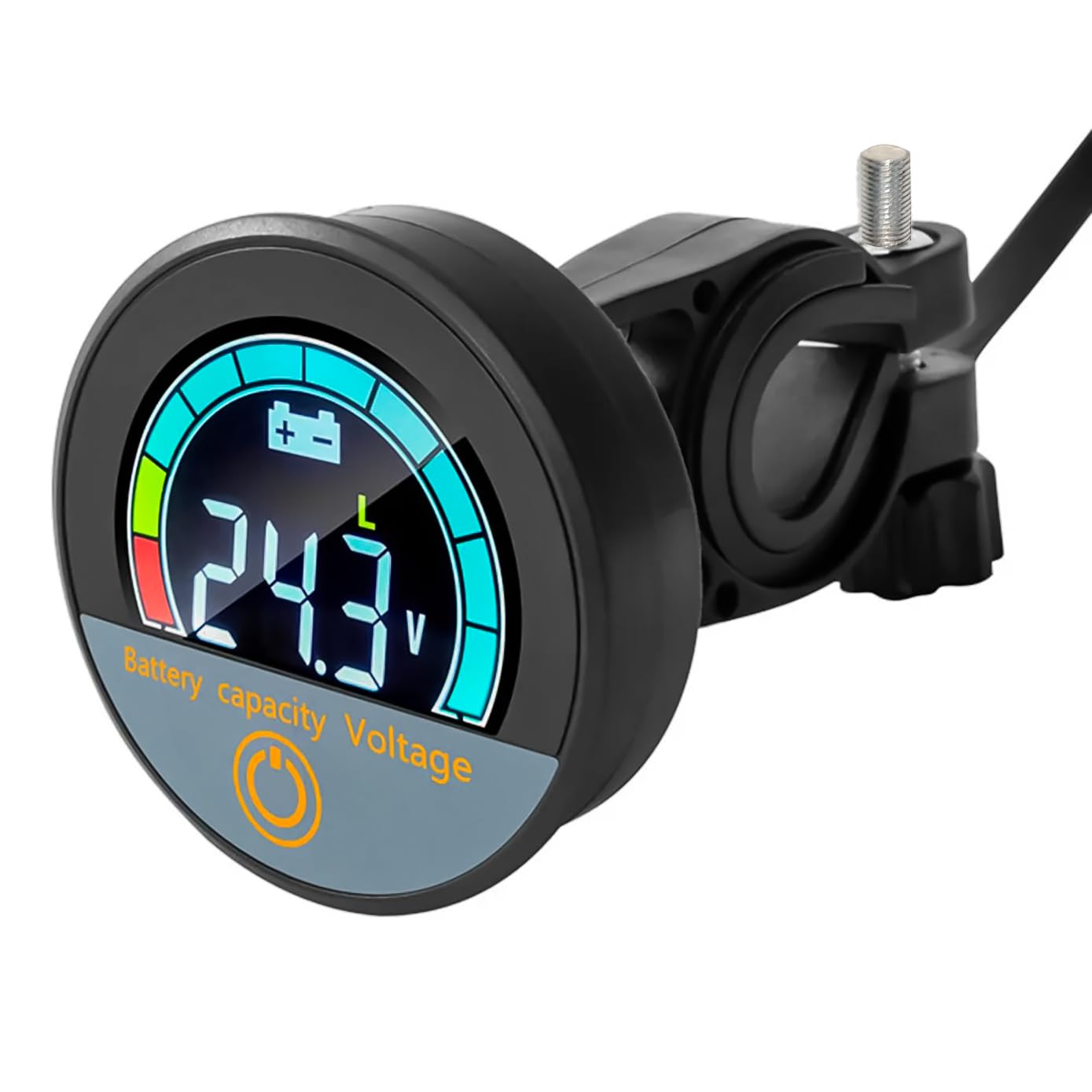 amiciAuto Digital Battery Capacity Indicator For Bikes/E-Rickshaws- Monitor Battery Voltage, Charge Percentage, And Temperature Of Lead-Acid, Li-Ion, And Lifepo4 Battery Types (Dc 7~100V) - Black-image-8