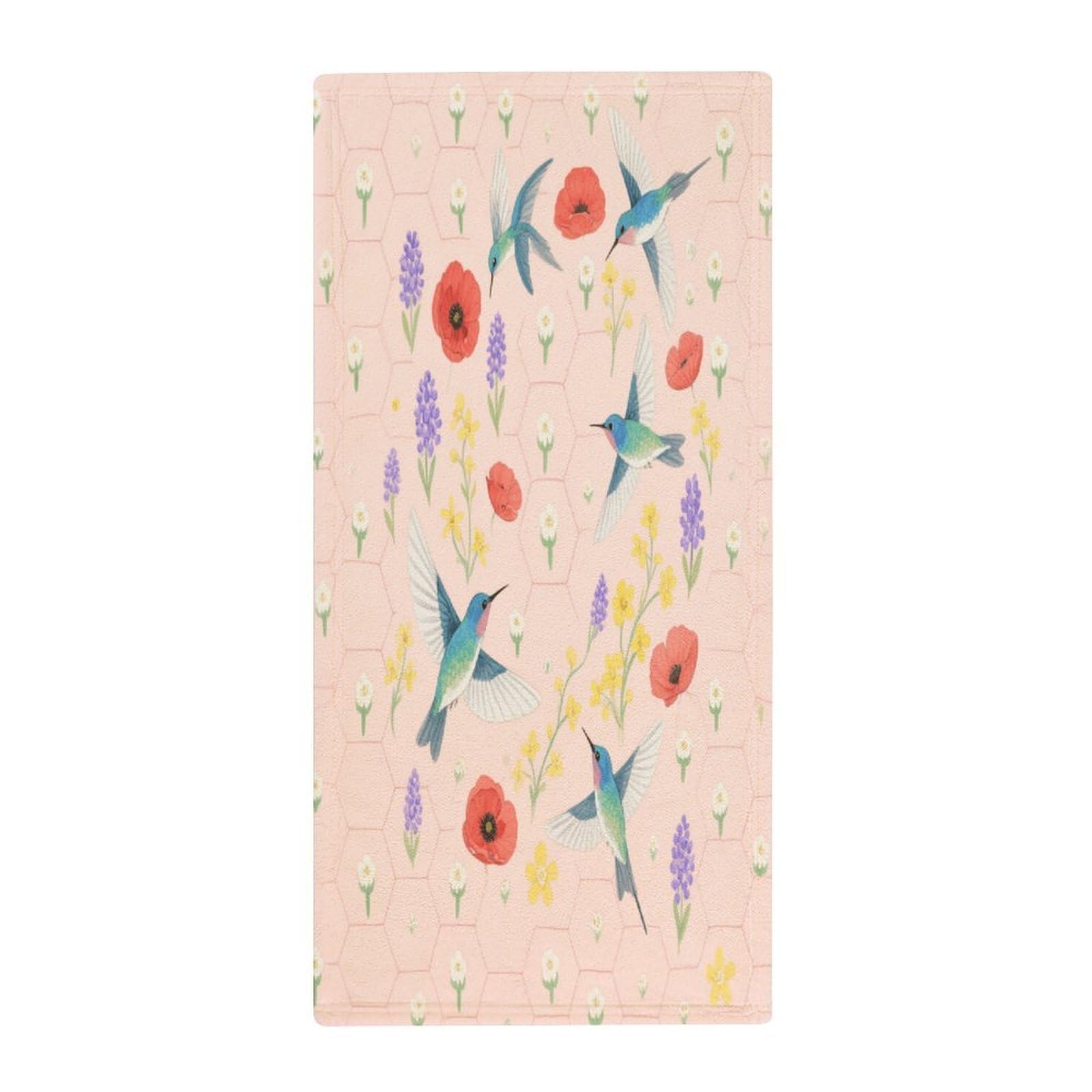 Fekiloot Style Hummingbird Bush Towels For Bathroom, Bath Towels 13.8 X 28.7 Inch, Hand Towel Multipurpose Use As Bath Fitness, Bathroom, Shower, Sports, Yoga Towel