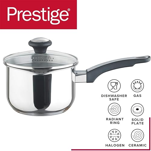 Miniatura 3 de Prestige Everyday - Juego de utensilios de cocina de acero inoxidable, 5 piezas, color negro y plateado