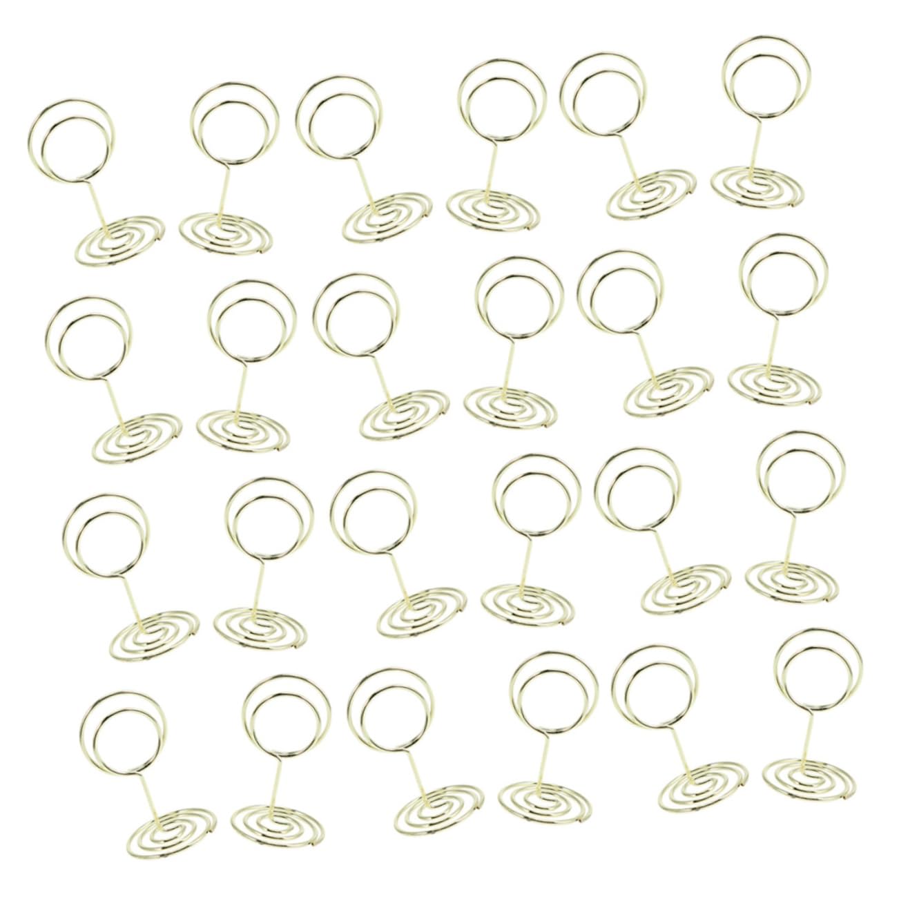 jojofuny 30Pcs Metal Photo Card Holders Decorative Table Sign Stands for Weddings Office Parties Versatile Menu Table Number Clips Compact Lightweight Design