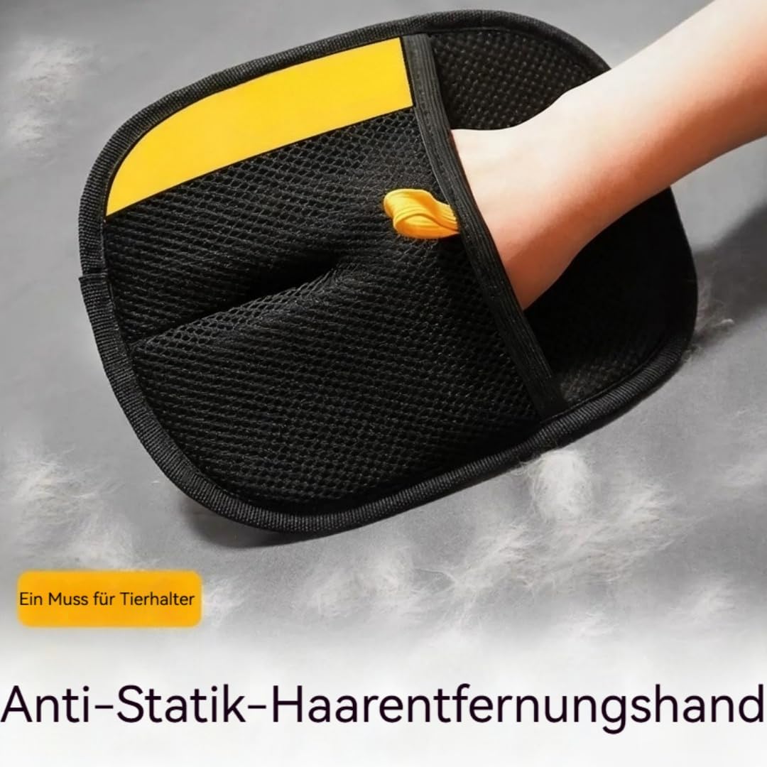 Donubiiu Pet Hair Removal, Elektrostatischer Tierhaarentferner-Handschuh, Wiederverwendbar, für Kleidung, Sofa und Auto, Hunde- und Katzenhaare (2) Haustier