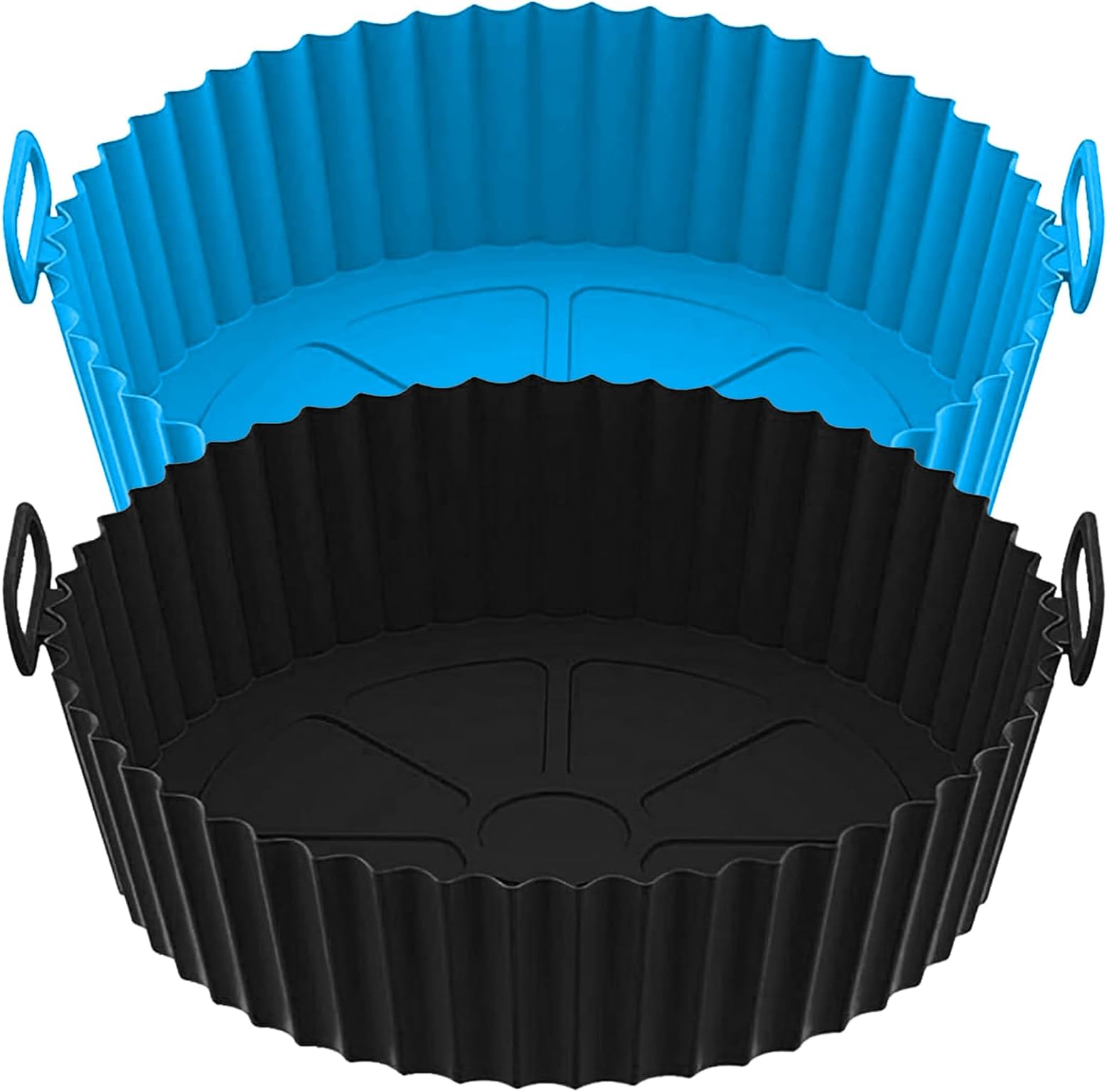 KIFT Silicone Air Fryer Liner Round Reusable, 8 inch 20cm 2Pcs Non-Stick Circular Pot for 3.4-6.8L Fryers Accessories, Airfryer Liners for Air Fryer Basket Suitable for COSORI, Ninja, Tower and More