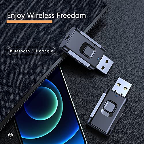 Gmcell Usb Bluetooth Adapter For Pc, Wireless Computer Dongle 2-In-1 Transmitter & Receiver Aux Input #TOP1