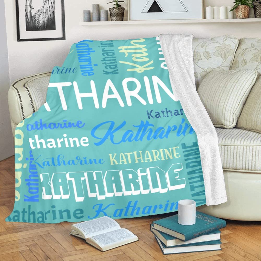 Couverture Personnalisée Avec Nom - Flanelle Douce 3 Tailles - Cadeau Unique