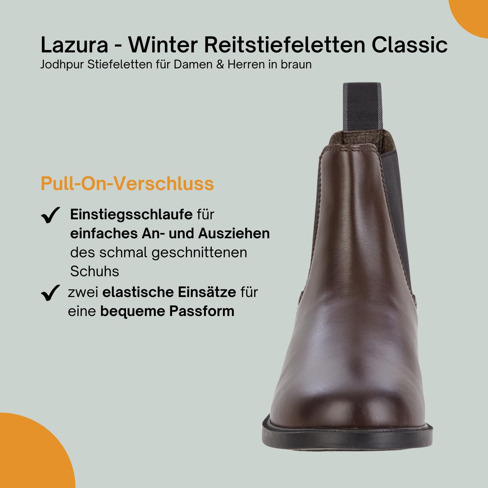 Lazura - Jodhpur Winter Reitstiefeletten Classic – Gr. 36-45