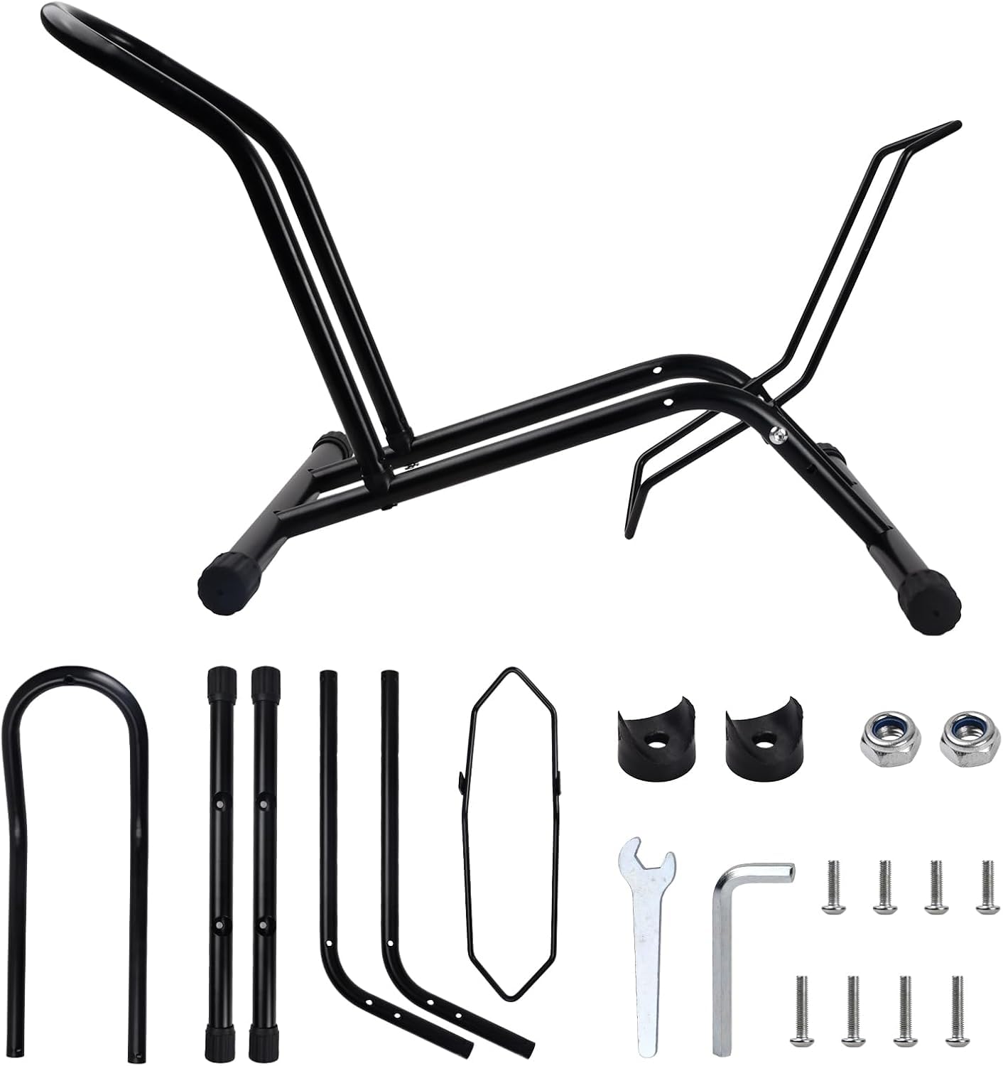 Cavalletto Autoportante per Bicicletta, Reggiciclo Ruota, Supporto per Bicicletta, Portabici da Terra, Easystand per Biciclette da 16" a 29" Mountain Bike Bici da Strada (Nero)