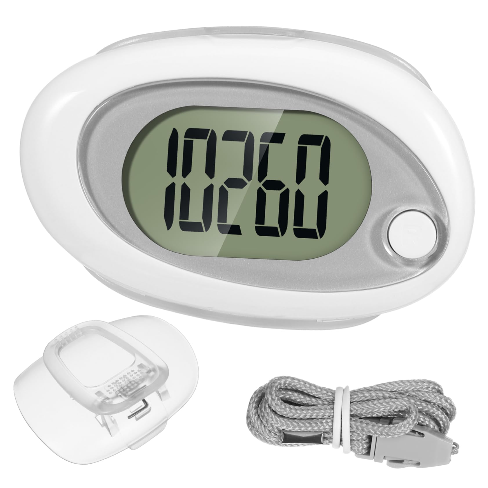 LIOOBO Outdoor Portable Step Counter Silent Walking Pedometer with Reset Accurate Clip Tracker for Hiking Lightweight and Compact for Easy Use